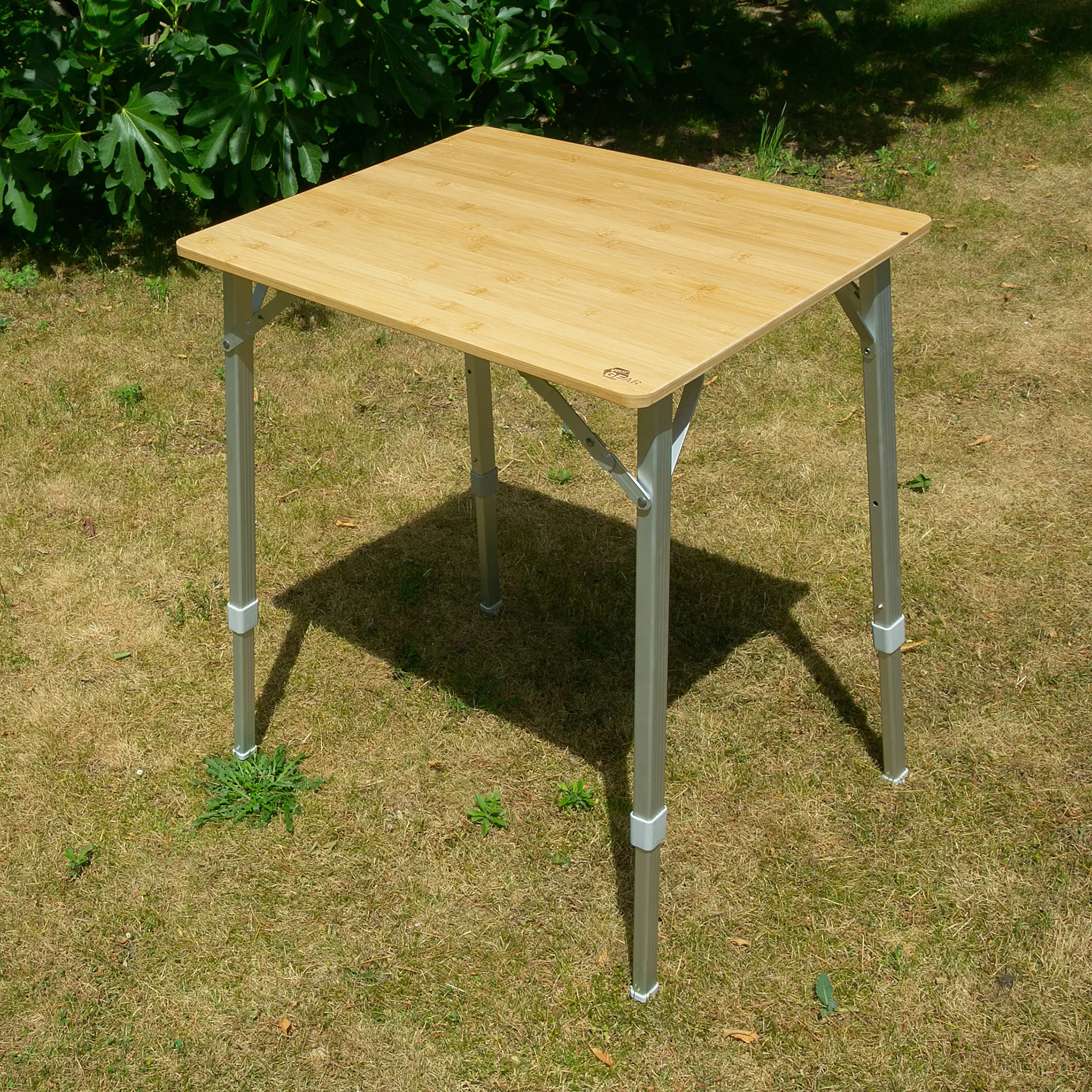 your GEAR Portofino M - Bambus Campingtisch, Klapptisch, Bambustisch für 2 Personen
