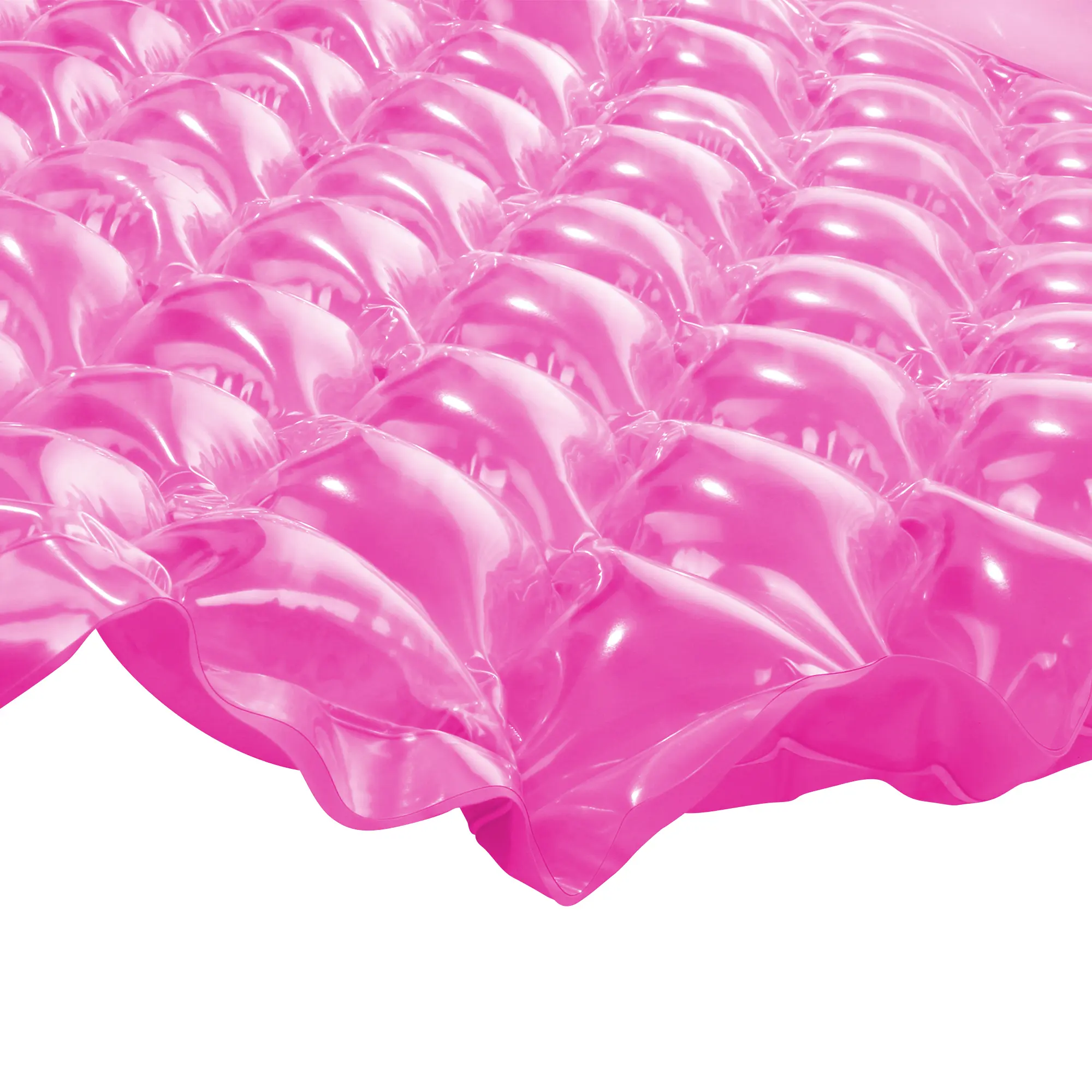 Materasso gonfiabile rosa Jilong Wave Mat 218x88cm con superficie a cialde e due camere d’aria, ideale per piscina e spiaggia, adatto a una persona, perfetto per relax e divertimento in acqua.