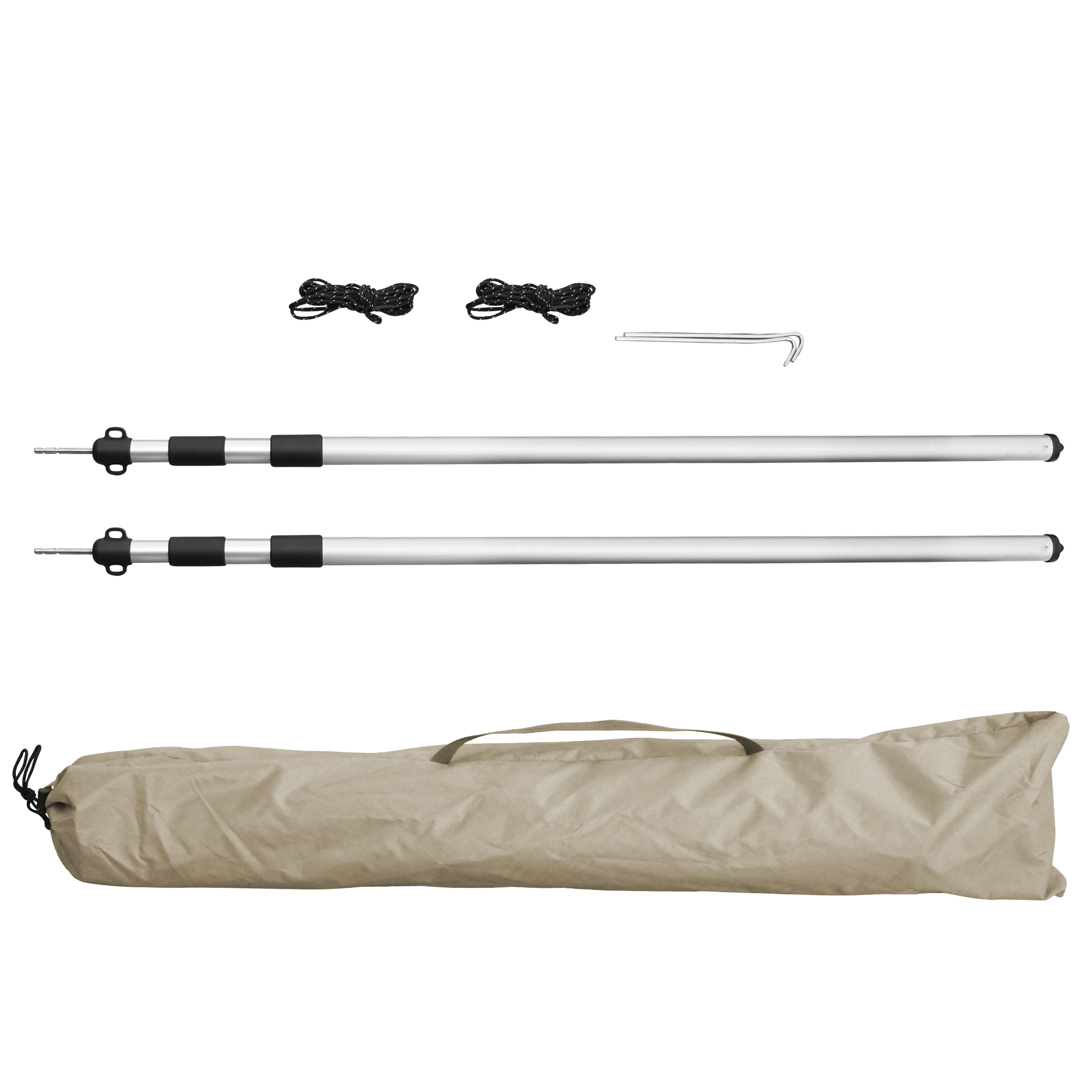 your GEAR Caravan Cotton Tarp TC 500 x 240 - Toldo de sol para caravana incl. mástiles, toldo de sol de algodón