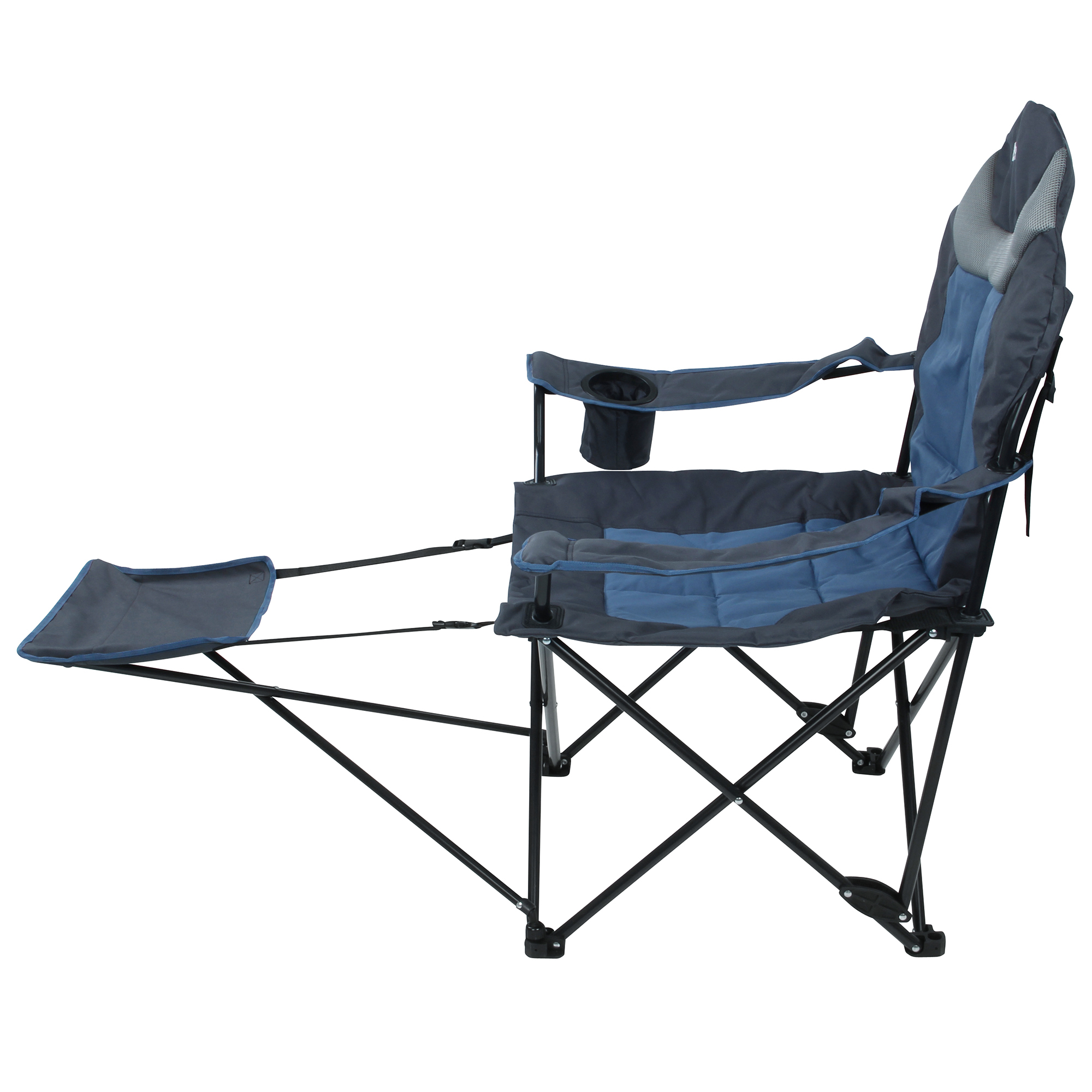 yourGEAR sedia da campeggio pieghevole Pineto - lettino relax XXL con  poggiapiedi, schienale regolabile e portabicchieri