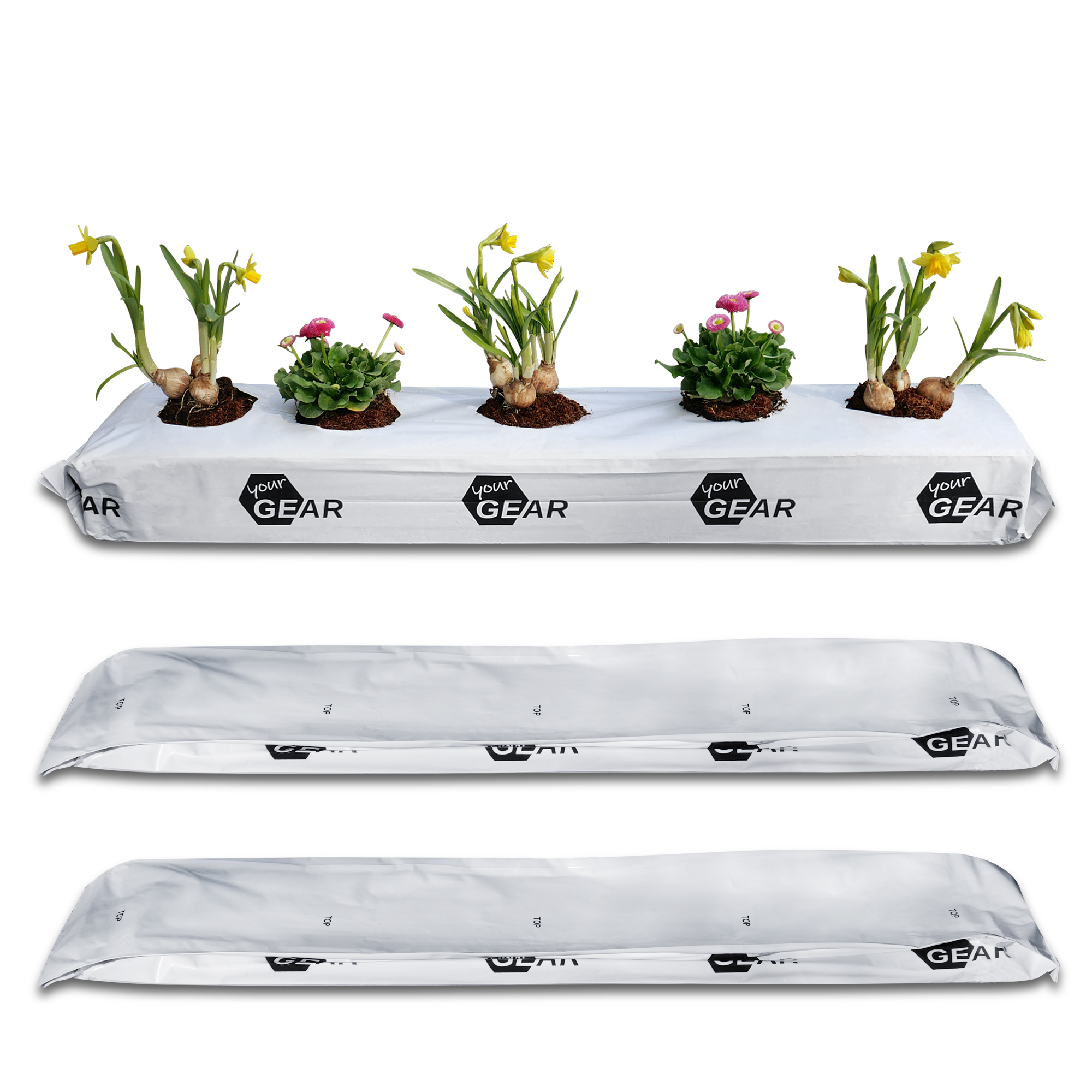 your GEAR 3x25L Coco Grow Bag 3x 2kg gepresste Kokoserde im Aussaat Beutel Kokosfaser Blumenerde
