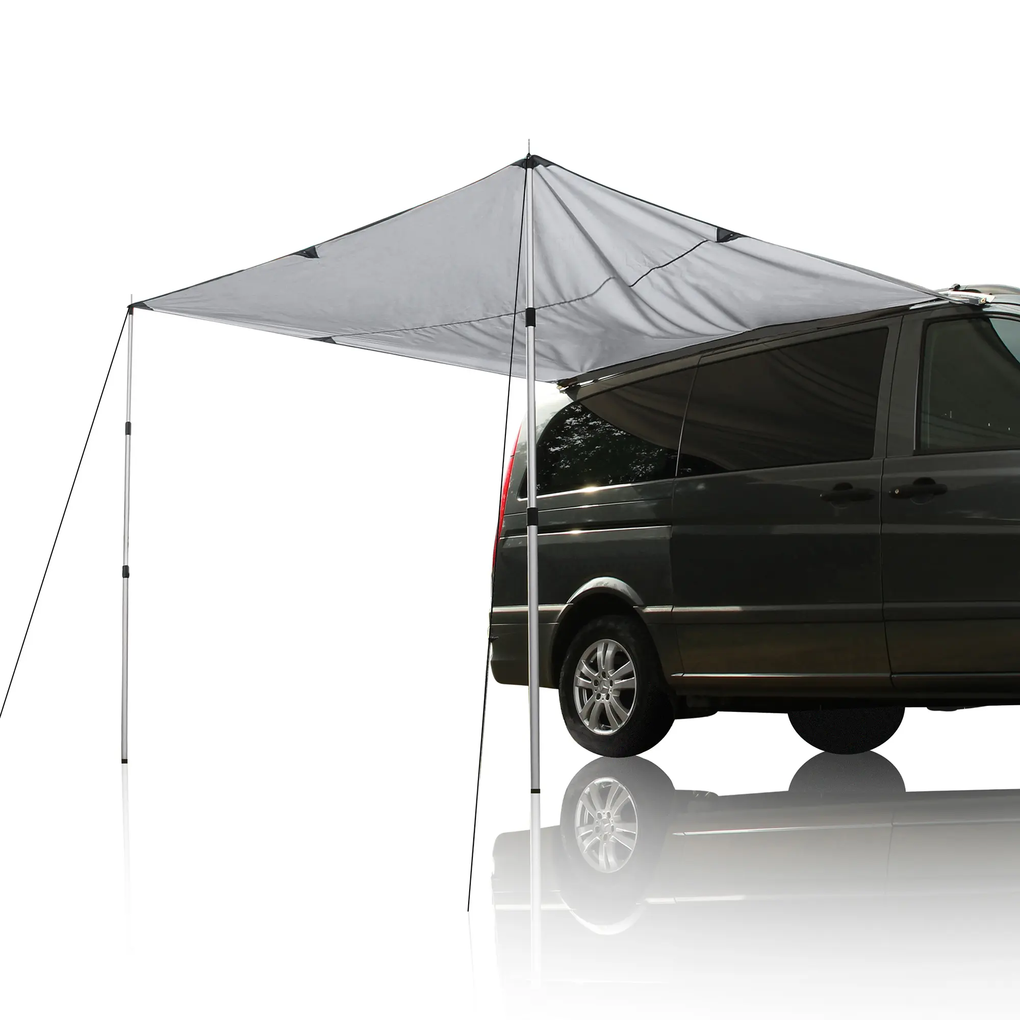 yourGEAR Motorhome Tarp 260 x 240 auvent avec pôles d`installation pour campeur bus van voiture