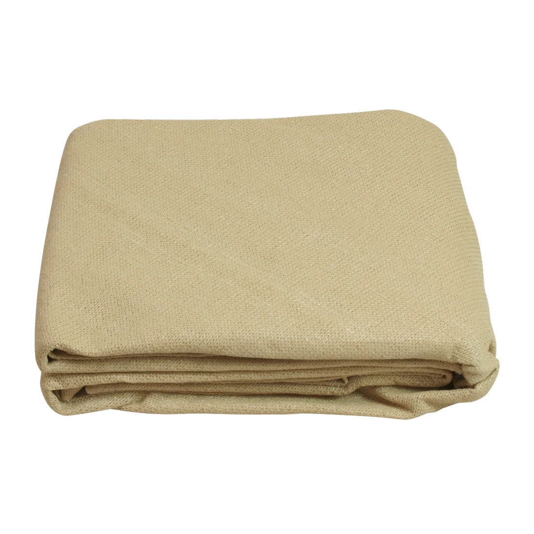 Telo quadrato 10T Patterson 3,6x3,6m color sabbia, piegato, tessuto traspirante e resistente alle intemperie, ideale come telo ombreggiante per giardino, campeggio, terrazza e balcone, con protezione UV 90%.