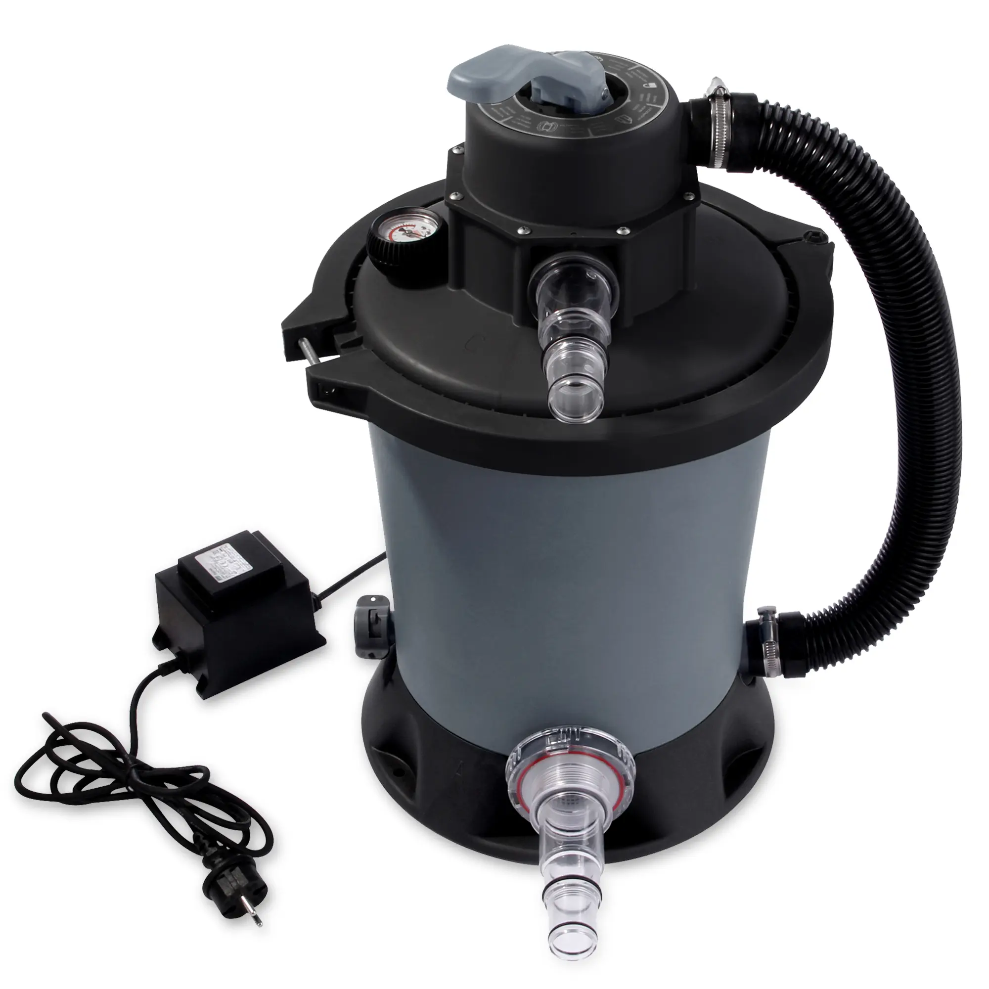 yourGEAR Sand Filter System SFP 3028 L/h Filter Pool Pump 3 m³/h Swimming Pool Pump + 6 Way Valve