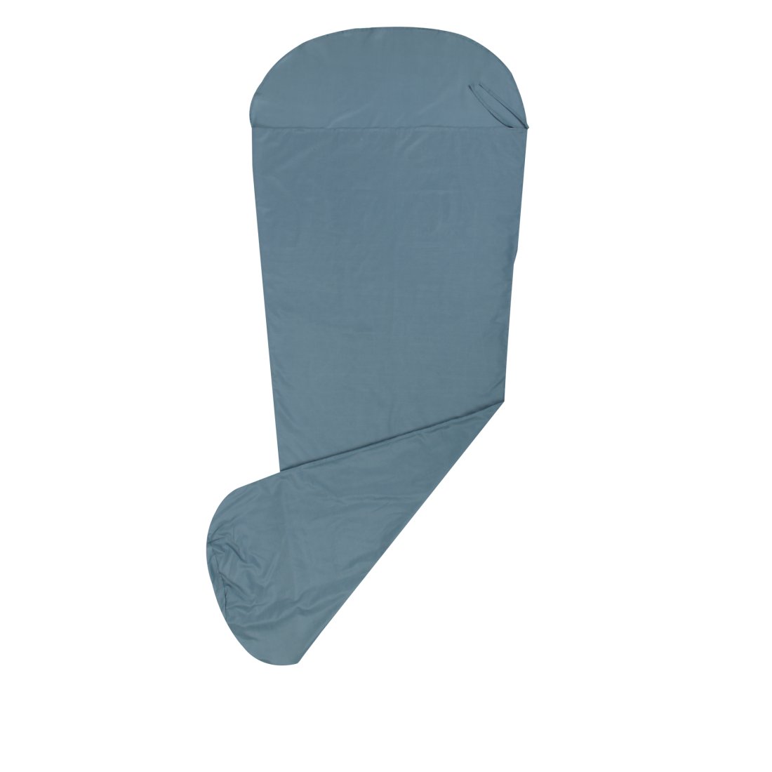 Hüttenschlafsack 10T TC INLET MB in Blau, 225x90 cm, mumienförmig, aus leichtem Baumwollmischgewebe, ideal als Schlafsack-Inlett für Reisen, Hotels, Berghütten oder Jugendherbergen.