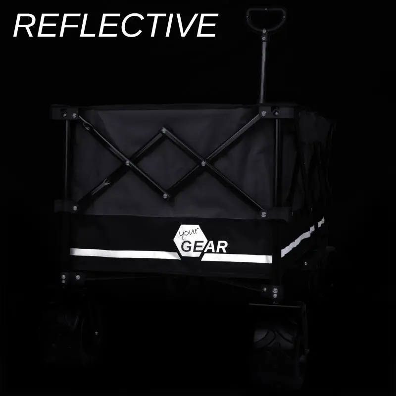 your GEAR faltbarer Bollerwagen Trolley XXL Outdoor Strandwagen 10cm Breitreifen 195l