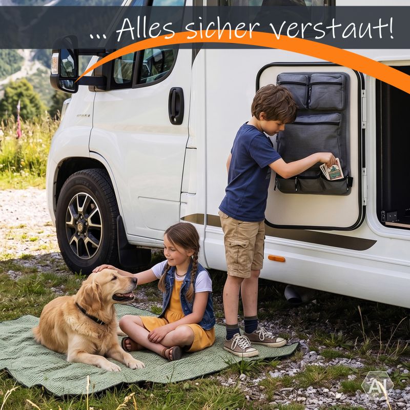 your GEAR Ivera 30x50 - Organizer per garage posteriore camper, pratico portaoggetti da parete