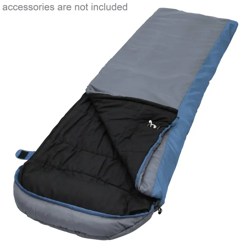 yourGEAR Schlafsack Ostria -3°C Deckenschlafsack 230x75cm Sommerschlafsack Blau Grau kleines Packmaß