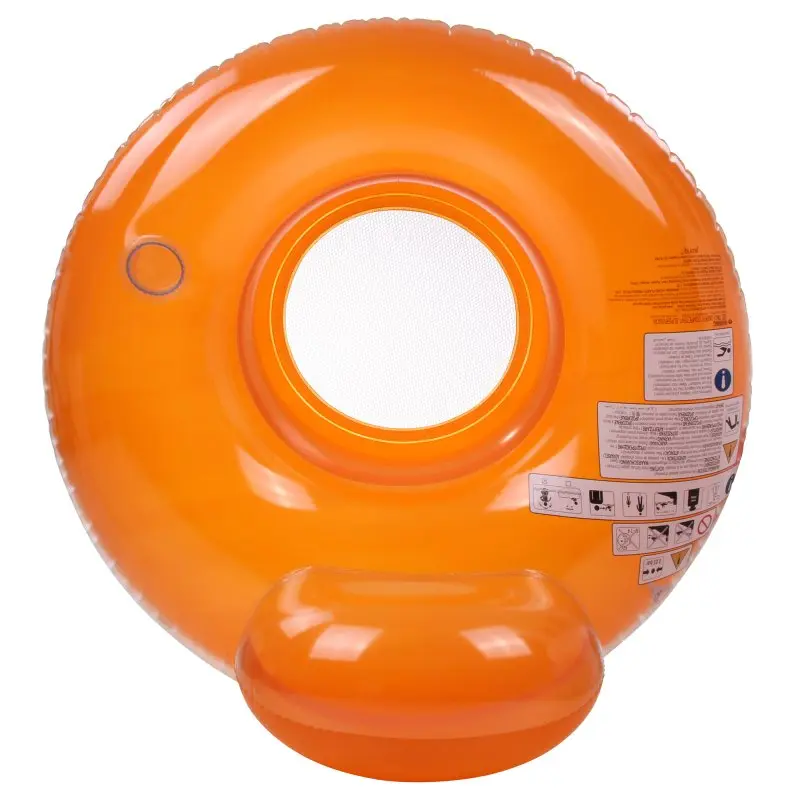 Jilong Pool Lounge Orange Ø 118cm Poolsessel Schwimmsitz Wassersessel Wasser-Sofa mit Getränkehalter