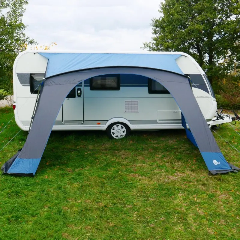 your GEAR Sharki 330 - Wohnwagen Sonnendach, Vorzelt mit Alugestänge und 2 großen Seitenfenstern