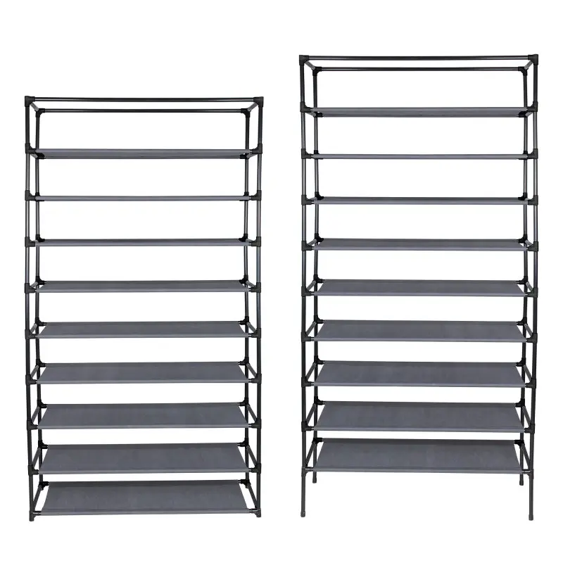 yourGEAR Schuhschrank Grado Stoffschrank 90x30x175 cm Schrank mit 9 Fächern für ca. 35 Paar Schuhe