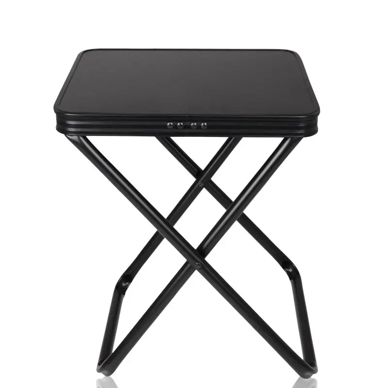 Hocker yourGEAR Tavolino3D mit abnehmbarer Tischplatte, schwarzem Aluminium-Klapprahmen und 3D Mesh Polsterung, kompakt und stabil, ideal als Campingstuhl oder Beistelltisch bis 120 kg belastbar.