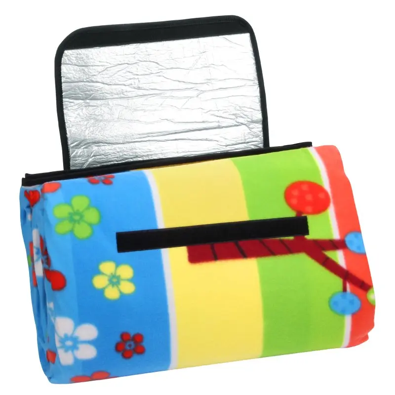 yourGEAR Kids XL Picknickdecke 200x200cm Camping Fleece Decke wasserdichte & isolierte Stranddecke