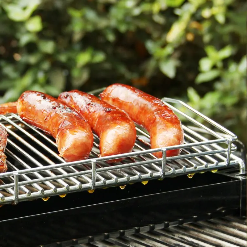 GreenBBQ patentierter Grill-Aufsatz, Grillrost für rauchfreies & gesundes Grillen ohne Fettbrand