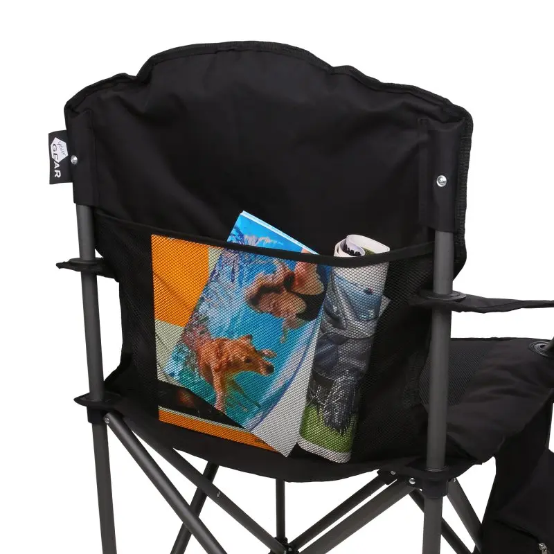 your GEAR Campingstuhl Fano - 3D-Mesh Faltstuhl, 250 kg (TÜV), Getränkehalter, Kühltasche, Organizer