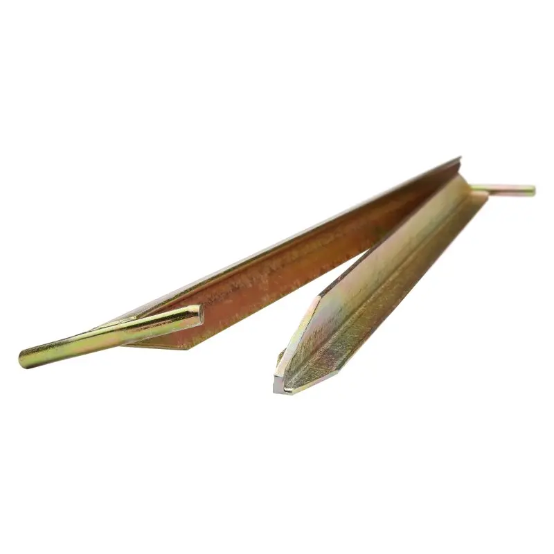 Lot de 8 piquets de tente your GEAR TT 400 en acier, profil en T, robustes, dimensions 400 x 80/25 x 20 mm, adaptés à la fixation de tentes familiales ou de camping, couleur métal doré.