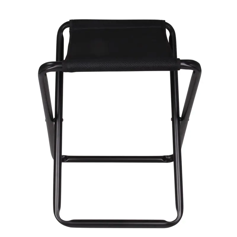 Sgabello pieghevole yourGEAR Tavolino3D in alluminio nero con seduta in tessuto 3D Mesh traspirante, struttura robusta e leggera, utilizzabile come tavolino o sedia da campeggio, design compatto e moderno.