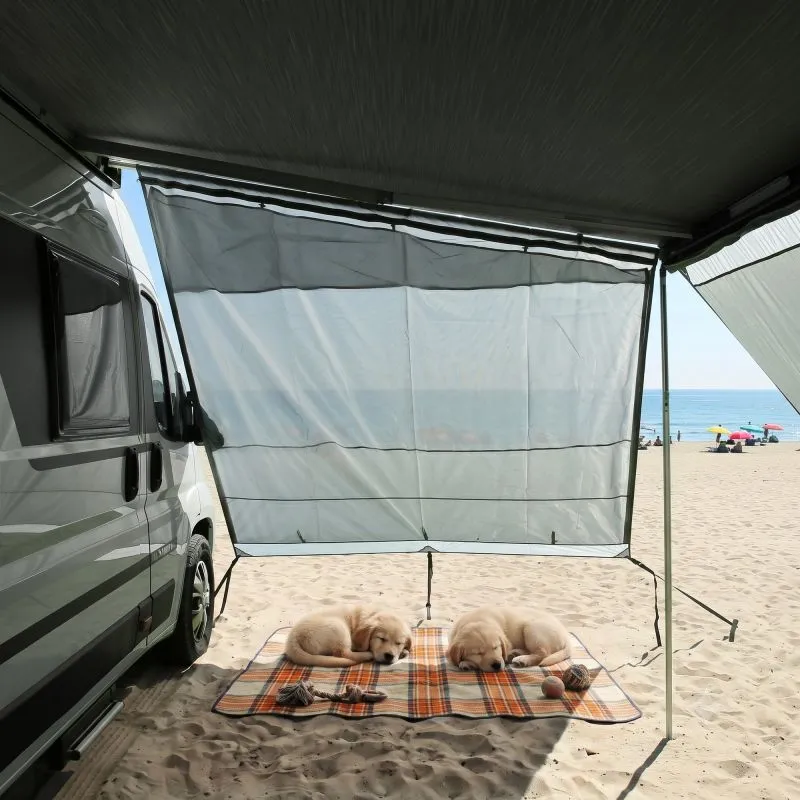 your GEAR Sun + Rain Blocker Side Walls 275cm – Sicht- & Sonnenschutz für Thule & Fiamma F80L