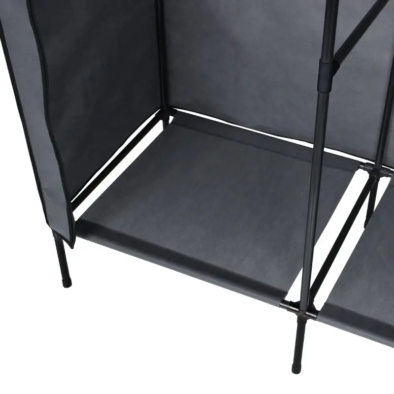 2nd Chance - your GEAR Kleiderschrank Grado Stoffschrank 108x45x175 cm Schrank mit 2 Kleiderstangen und 4 Ablagen (71198)