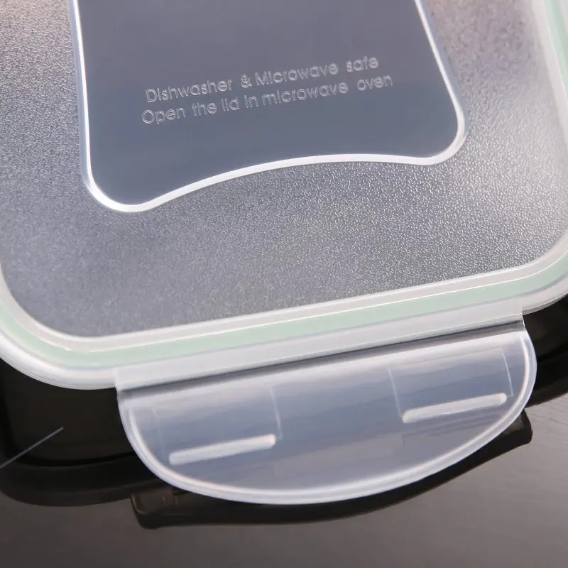 Contenitore your GEAR Pila da 300 ml con coperchio trasparente, guarnizione verde e chiusura a scatto; adatto a microonde e lavastoviglie, superficie antiscivolo, ideale per conservare alimenti.