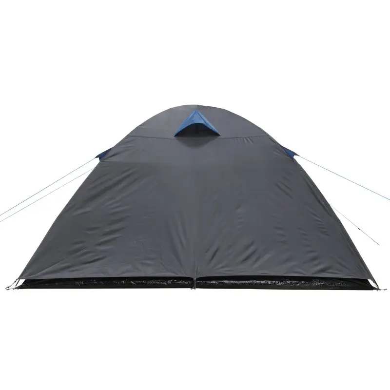 yourGEAR Zelt Posada 4 Personen, Kuppelzelt in Blau und Grau, mit großem Vorbau, verschließbarem Fenster, seitlichem Eingang und Belüftung, wasserdicht bis 3000 mm, ideal für Camping und Outdoor.