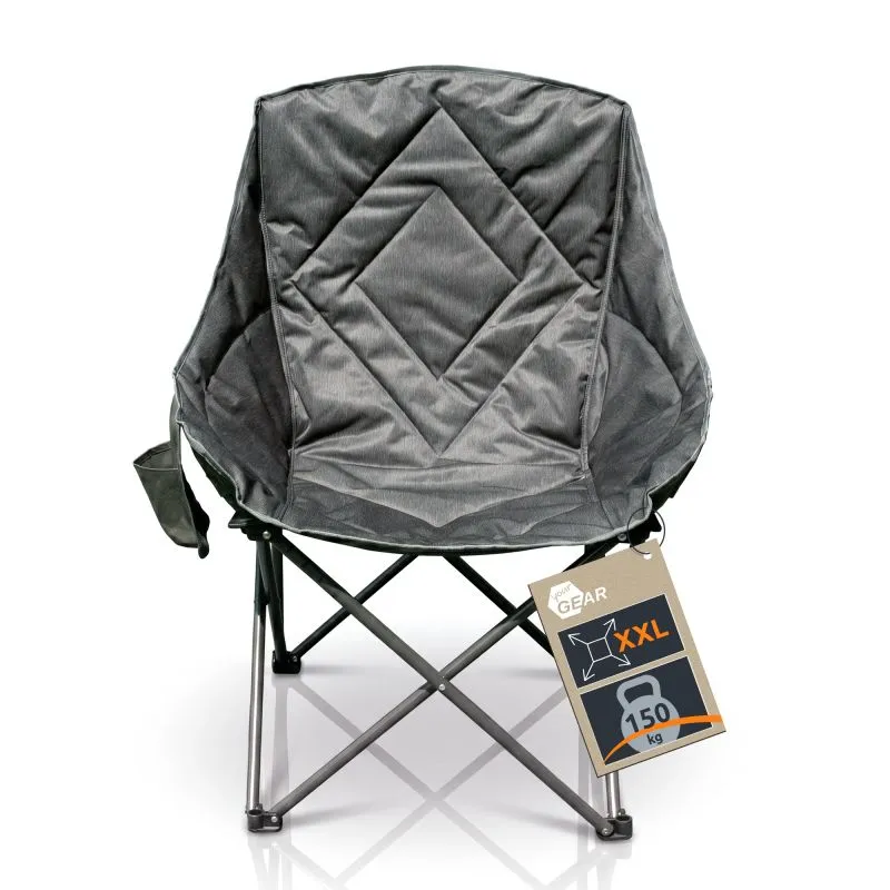 your GEAR Campingstuhl Imola - gepolsterter XXL Bucket Chair, extra breit mit hoher Rückenlehne