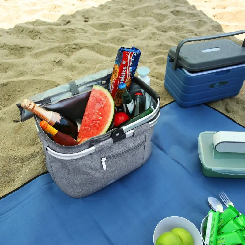 your GEAR Kühlkorb Scivu - isolierter Einkaufskorb, 29 Liter Picknickkorb, Kühltasche