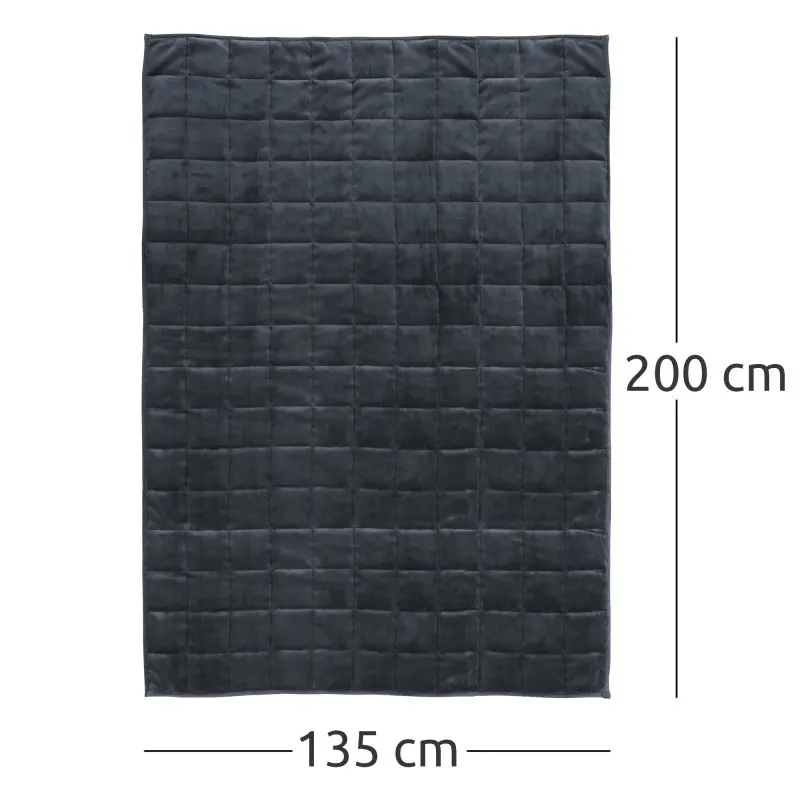 yourGEAR Como 9 kg Therapiedecke Gewichtsdecke 100% Baumwolle, 135x200cm, beruhigende Bettdecke
