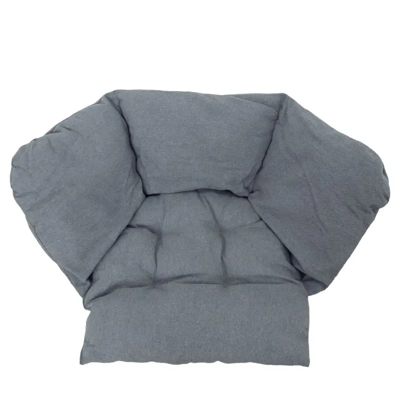 Coussin gris épais pour fauteuil suspendu yourGEAR Boracay, forme ergonomique, matelassé pour un confort optimal, adapté aux hamacs ou chaises suspendues, tissu doux, supporte jusqu’à 240 kg.