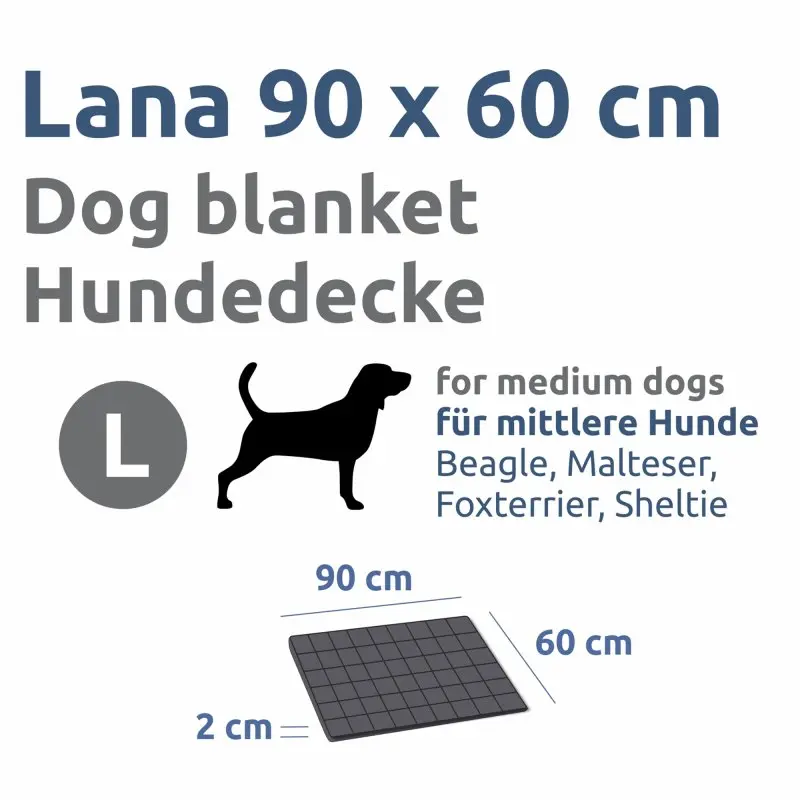your GEAR Lana Hundematte 90 x 60 cm - Hundedecke, Baumwolle, waschbar, Indoor & Outdoor