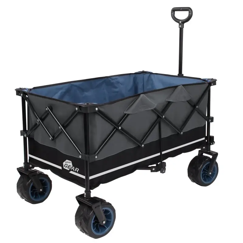 your GEAR faltbarer Bollerwagen Trolley XXL Outdoor Strandwagen 10cm Breitreifen 195l