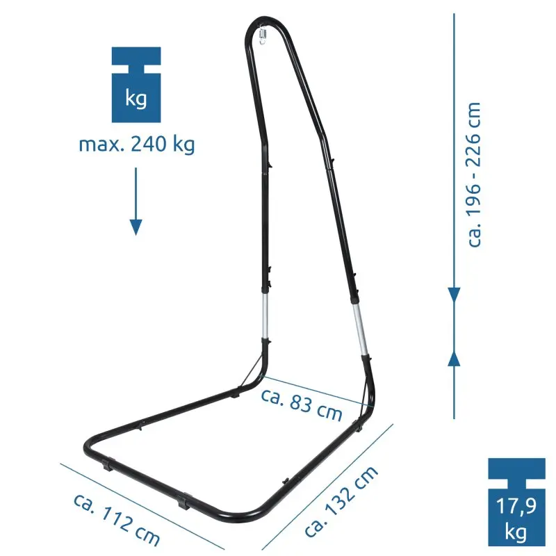 your GEAR Hängesesselgestell max 240 kg, TÜV geprüftes Gestell, Ständer für Hängestuhl Hängesitz