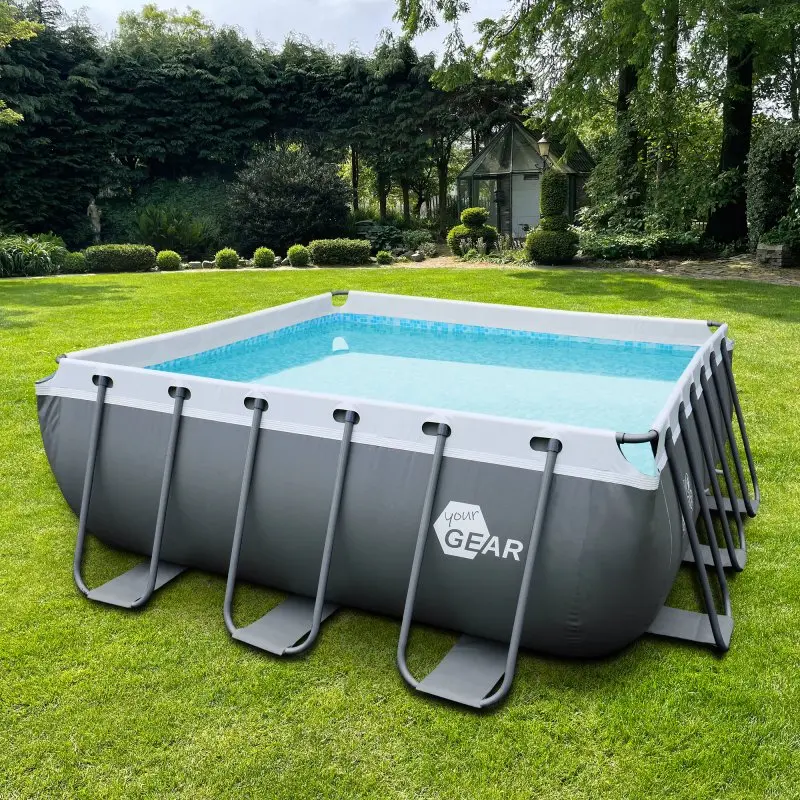 your GEAR Familien Pool 3x3x1m Stahlrahmenbecken Gartenpool Stahlrohrbecken Schwimmbad Planschbecken