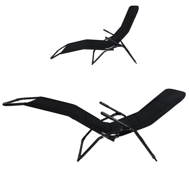 Lettino 3D Gartenliege yourGEAR, klappbare schwarze Sonnenliege mit Kopfkissen, stabilem Aluminiumrahmen und atmungsaktivem 3D Mesh-Bezug, verstellbar, für Outdoor und Sauna, bis 120 kg belastbar.