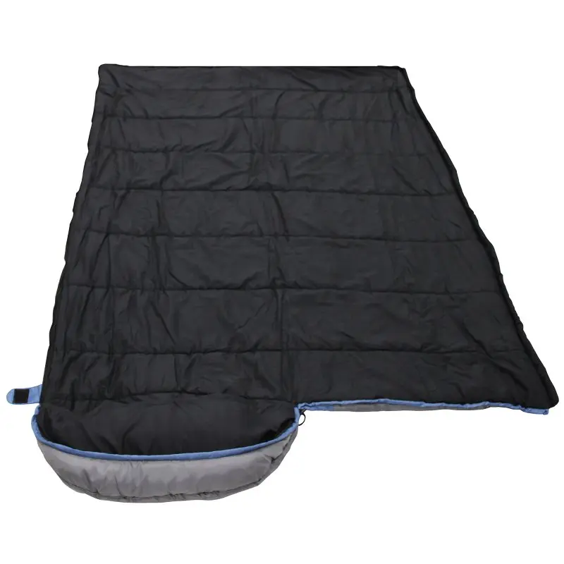 yourGEAR Schlafsack Ostria -3°C Deckenschlafsack 230x75cm Sommerschlafsack Blau Grau kleines Packmaß