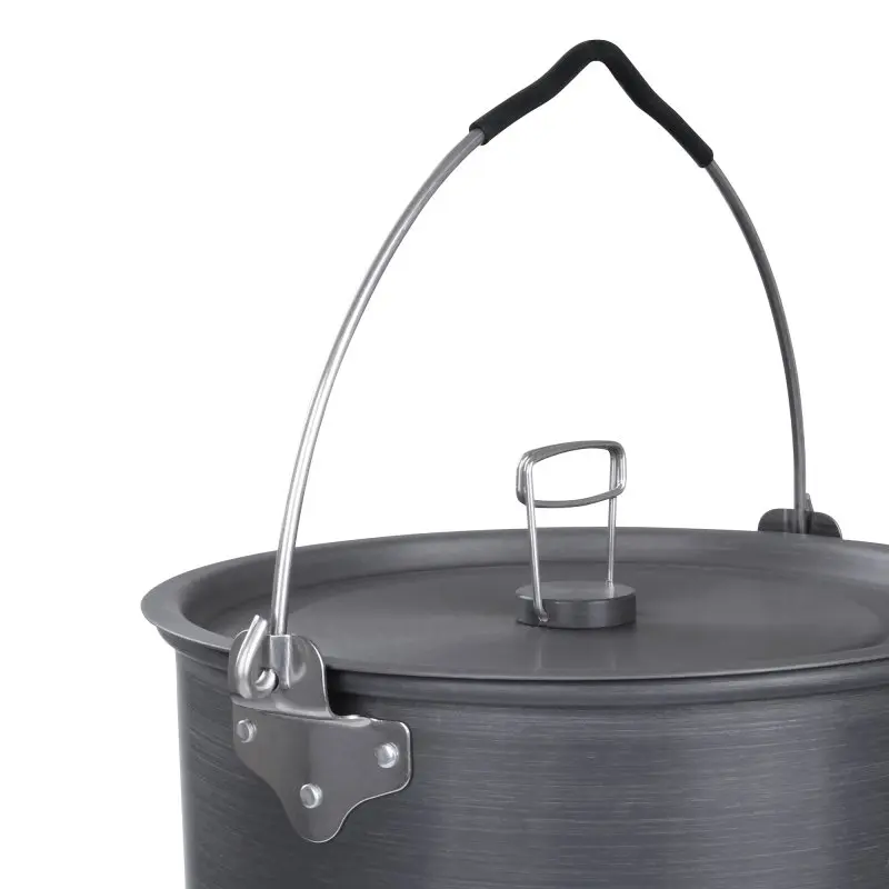 10T Topf Pfannen Set Ranger VI+ Camping Kochset für 6 - 10 Mann 8 tlg. Kochgeschirr im Netzbeutel