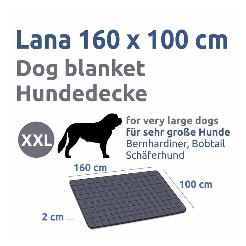 your GEAR Lana Hundematte 160 x 100 cm - Hundedecke, Baumwolle, waschbar, Indoor & Outdoor