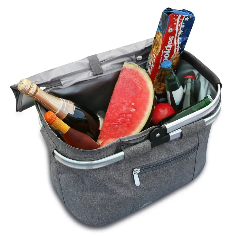 your GEAR Kühlkorb Scivu - isolierter Einkaufskorb, 29 Liter Picknickkorb, Kühltasche
