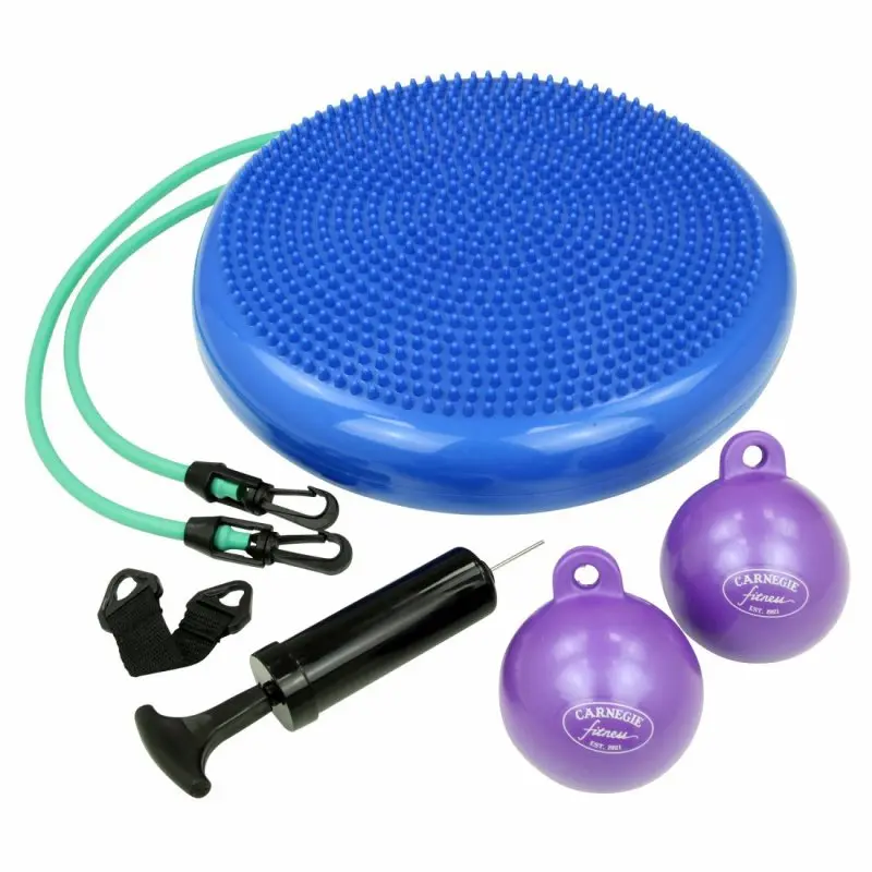 Carnegie H²O Balance Pilates Sitzkissen Toning Sport Fitness Koordination inkl. Widerstandsband Tube