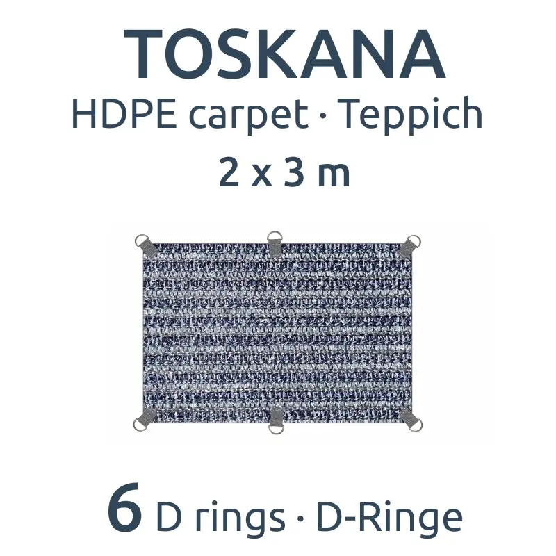 your GEAR Toskana 200 x 300 cm - HDPE Vorzeltteppich, Zeltteppich, Teppich mit Tasche