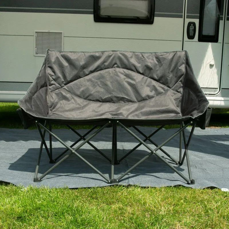 your GEAR Campingsofa Modena - XXL Campingstuhl für 2 Personen, max 320 kg, extra lang, gepolstert