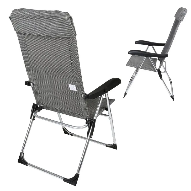 2nd Chance - your GEAR Novara Set - 2 Hochlehner, Aluminium Campingstühle, 7 Positionen, Gartenstuhl max 140 kg (71497)