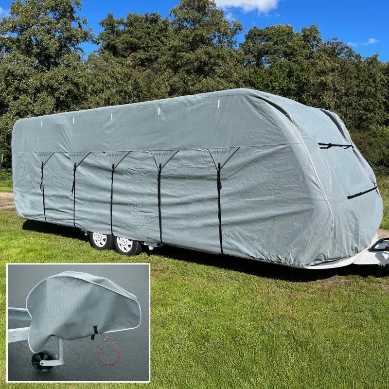2nd Chance - your GEAR Wohnwagenabdeckung Bonito 430 - 470 • Schutzhülle für Wohnwagen mit Breite 230 bis 250 cm (71515)