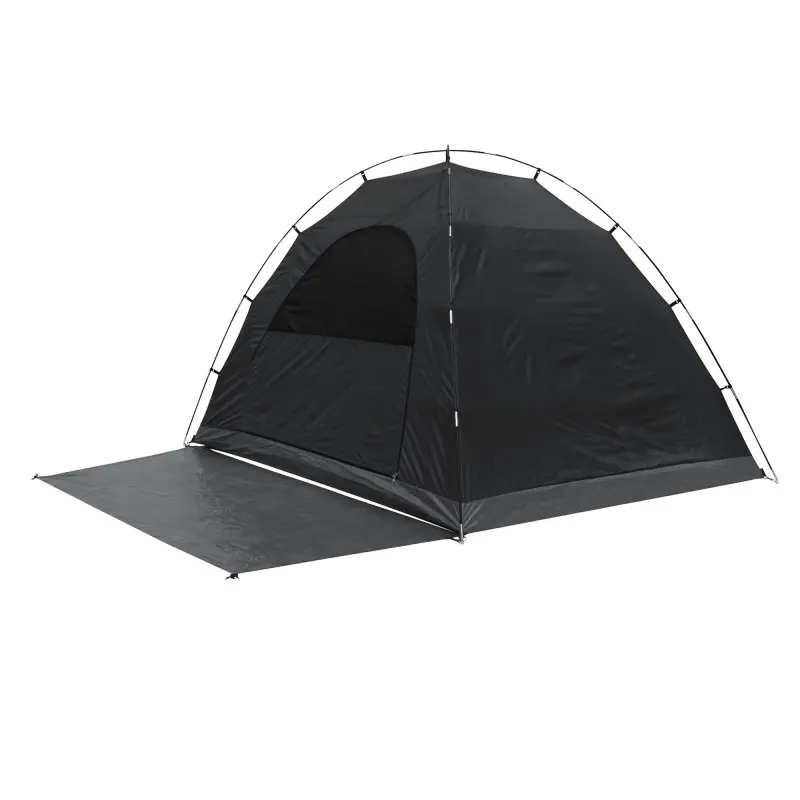 your GEAR Tivano 3 person dome tent in blue and grey, spacious interior, large entrance, front vestibule with groundsheet, waterproof up to 5000 mm, ideal for camping and festivals.