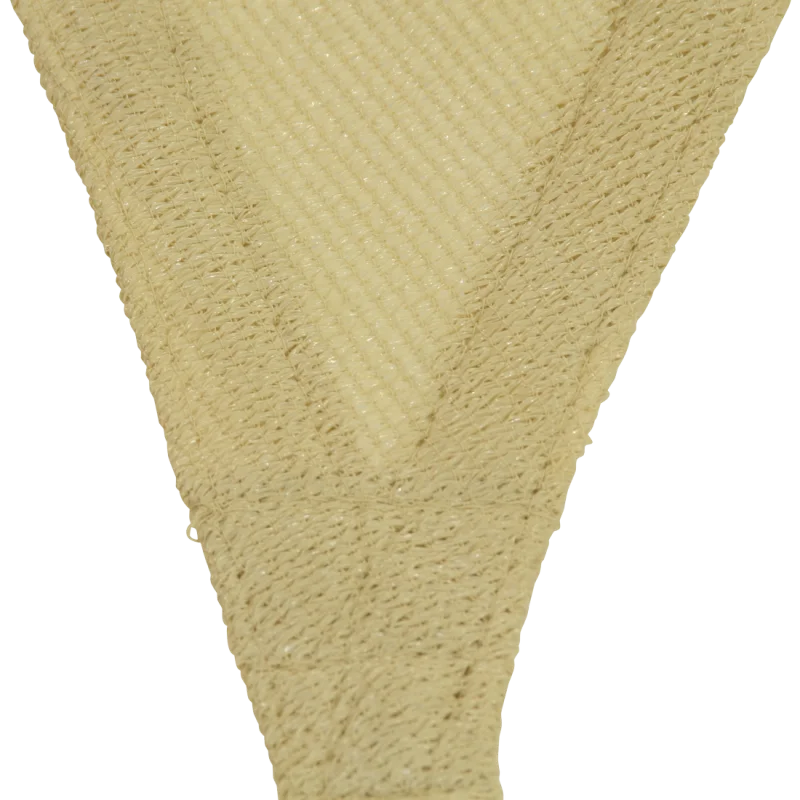 10T Emerson Dreieck Tarp 5m Sonnensegel, beige, wetterbeständig, atmungsaktiv, mit verstärkten Nähten und dichter Gewebestruktur für 90% UV-Schutz, ideal für Garten, Balkon und Camping.