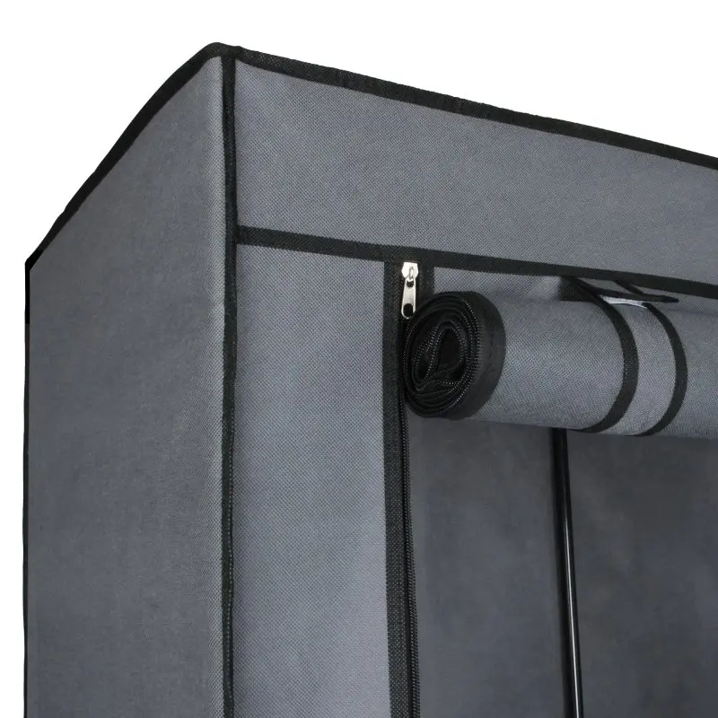 2nd Chance - your GEAR Kleiderschrank Grado Stoffschrank 108x45x175 cm Schrank mit 2 Kleiderstangen und 4 Ablagen (71198)
