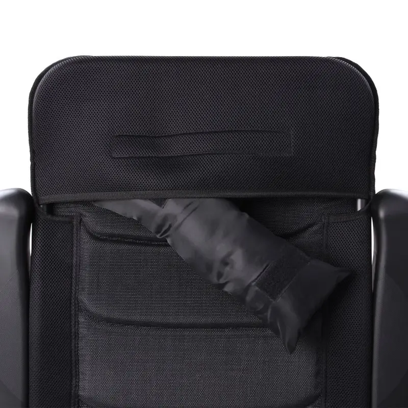 Schwarzer your GEAR Hochlehner Sovana 3D XXL Gartenstuhl mit 3D Mesh-Bezug, gepolsterter Rückenlehne, ergonomisch geformt, Aluminiumrahmen, abnehmbares Kissen und verstellbare Armlehnen.
