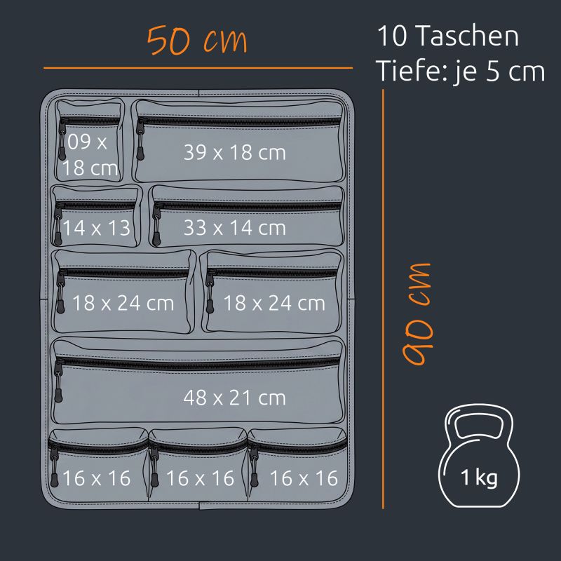 your GEAR Ivera 50x90 - organizer per garage posteriore camper, borsa portaoggetti