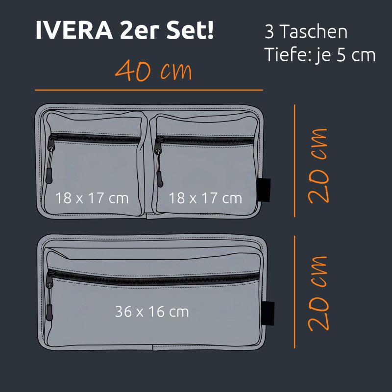 your GEAR Ivera 40x20 (2pcs) organizzatore per garage posteriore di camper e caravan