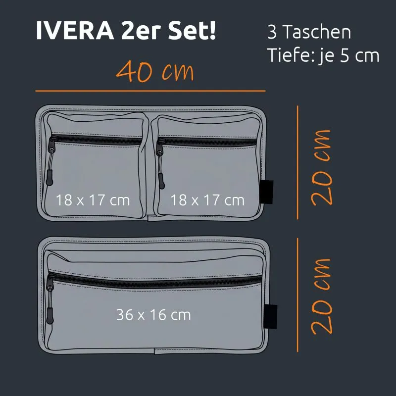 your GEAR Ivera 40x20 (2pcs) organizzatore per garage posteriore di camper e caravan